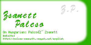 zsanett palcso business card